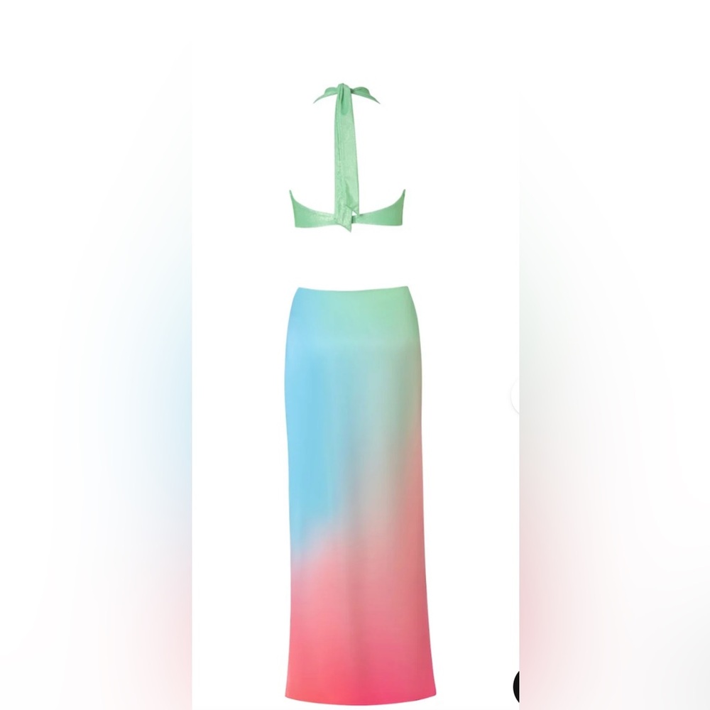 Baobab Collection Green and Pink Maxi Dress - Picture 2 of 4